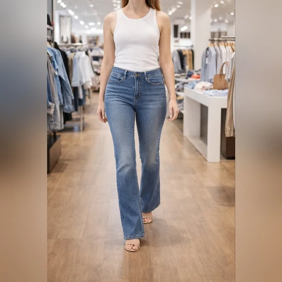 Levi Strauss Signature Bootcut Jeans Womens 6 (28x32) Medium Wash Classic Denim - Picture 5 of 11